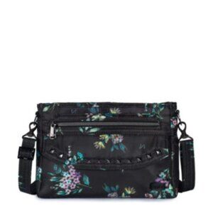 Lug Pacer 2 Crossbody Bag - Bouquet Black, RFID Secure, Zip Pocket